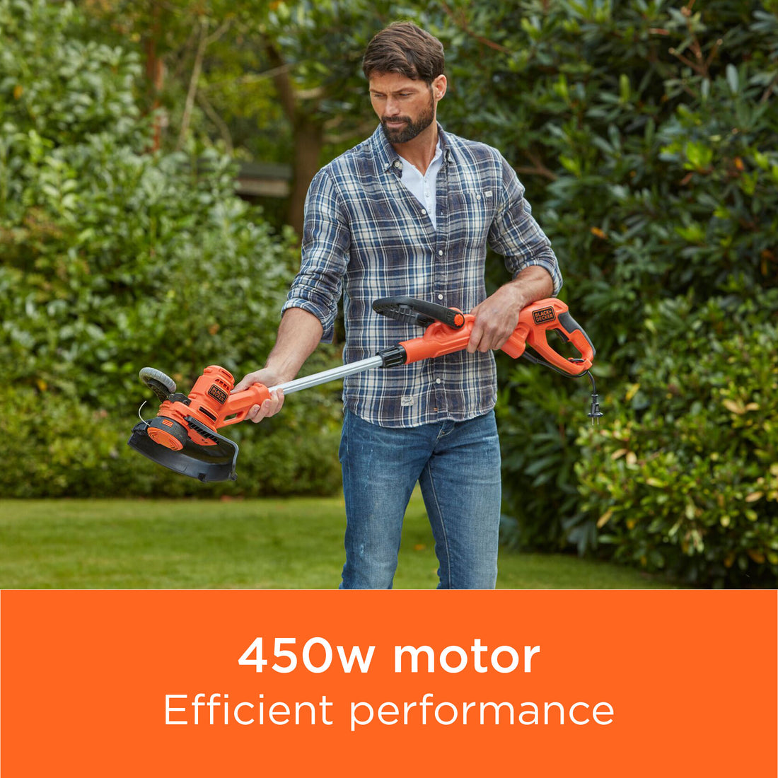 Black & Decker BLACK+DECKER BESTA525-GB Corded Electric Strimmer - 450W