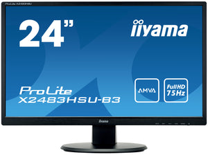 iiyama ProLite X2483HSU-B3 computer monitor 60.5 cm (23.8") 1920 x 1080 pixels Full HD LED Black