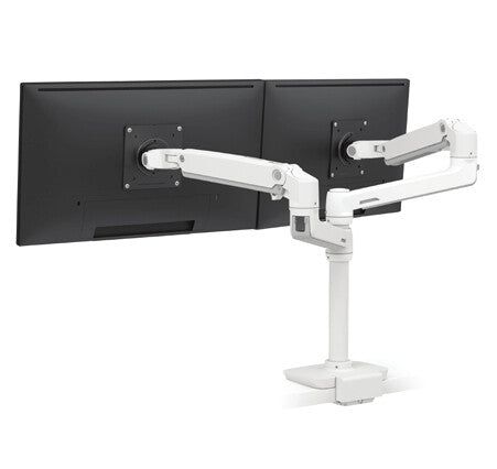 Ergotron LX Series Dual Stacking Arm, Low-Profile Top Mount C-Clamp