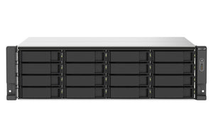 QNAP TS-1673AU-RP-16G NAS Rack (3U) Ryzen Embedded V1500B 16 GB DDR4 128 TB HDD QNAP Turbo System Black, Grey