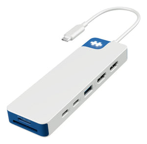 HYPER HD4103BUGL interface hub USB 3.2 Gen 1 (3.1 Gen 1) Type-C 5000 Mbit/s Blue, White