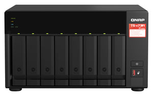 QNAP TS-873A NAS Tower Ryzen Embedded V1500B 8 GB DDR4 32 TB HDD QuTS hero Black