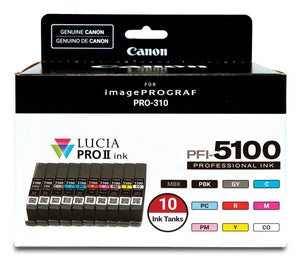 Canon PFI-5100 Multipack ink cartridge 10 pc(s) Original Standard Yield Cyan, Matte black, Black
