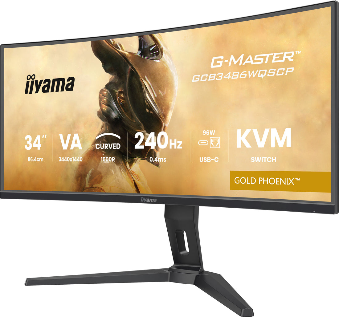 iiyama G-MASTER Gold Phoenix 34" UWQHD 240Hz Curved Gaming Monitor (GCB3486WQSCP-B1)