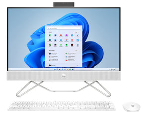 HP 24-cb1008na Intel® Core™ i3 i3-1215U 60.5 cm (23.8") 1920 x 1080 pixels All-in-One PC 4 GB DDR4-SDRAM 256 GB SSD Windows 11 Home Wi-Fi 5 (802.11ac) White