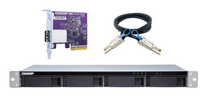 QNAP TL-R400S/24TB EXOS 4 Bay Rack HDD/SSD enclosure Black, Grey 2.5/3.5"