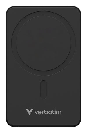 Verbatim Charge 'n' Go Essentials Magnetic Wireless Power Bank 5000 mAh Black