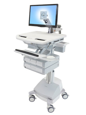 Ergotron StyleView Aluminium, Grey, White Flat panel Multimedia cart
