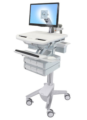 Ergotron StyleView Aluminium, Grey, White Flat panel Multimedia cart