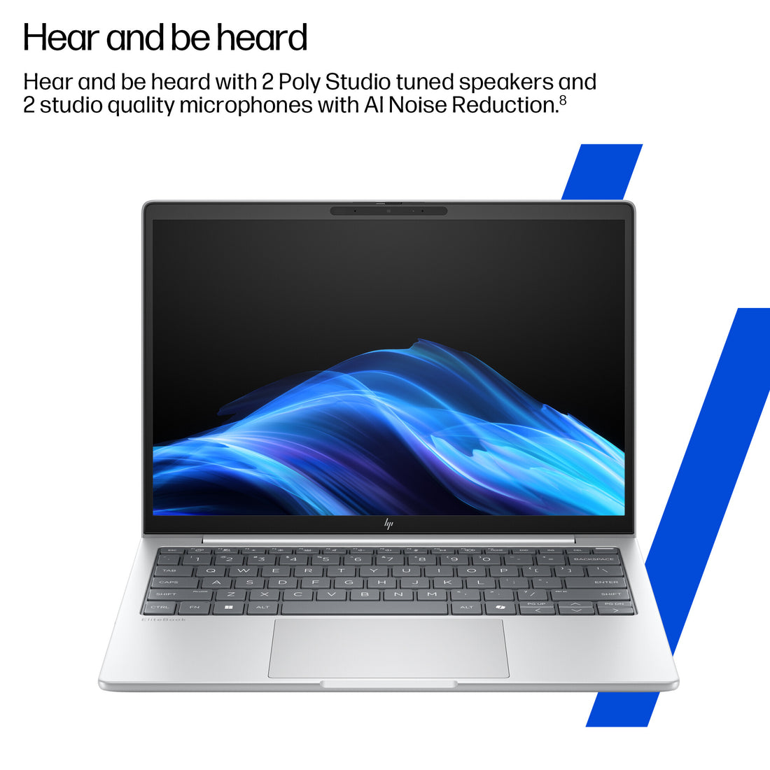 HP EliteBook 8 G1i 16 Intel Core Ultra 5 225U Laptop 40.6 cm (16") WUXGA 16 GB DDR5-SDRAM 512 GB SSD Wi-Fi 7 (802.11be) Windows 11 Pro AI PC Silver