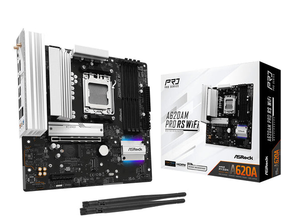 Asrock A620AM Pro RS WiFi AMD A620A Socket AM5 micro ATX