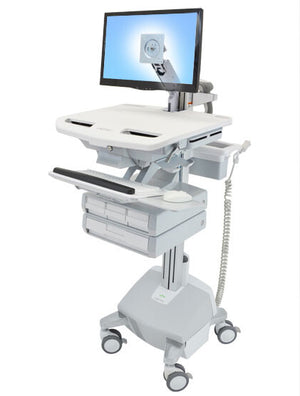 Ergotron StyleView Aluminium, Grey, White Flat panel Multimedia cart