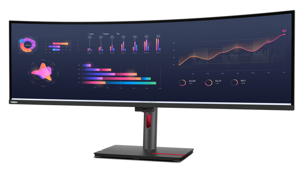 Lenovo ThinkVision P49w-30 computer monitor 124.5 cm (49") 5120 x 1440 pixels DQHD LED Black