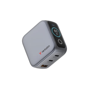 Verbatim Mini GaN Charger 65W with Display