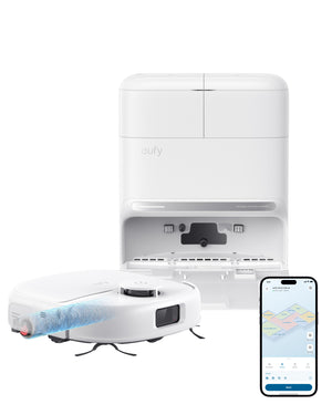 Eufy Omni C28 Robot Vacuum & Mop with All-in-One Station and Extra Dust Bags, White