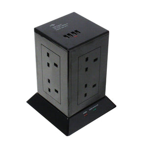 Lindy 73061 power extension 1.5 m 8 AC outlet(s) Indoor Black