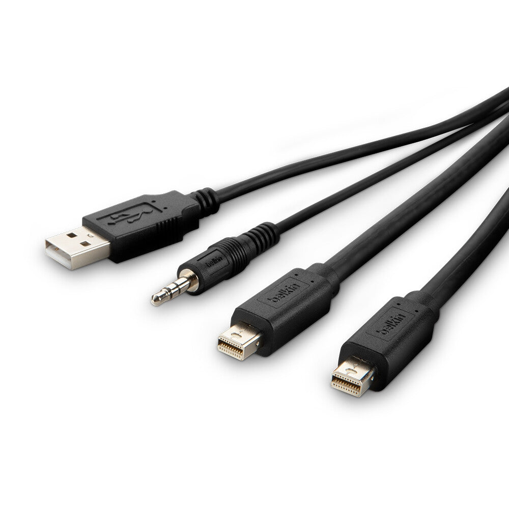 Belkin F1DN2CCBL-MP-6 KVM cable Black 1.8 m