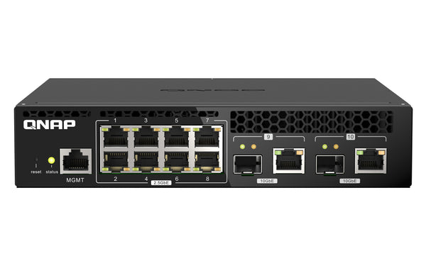 QNAP QSW-M2108R-2C network switch Managed L2 2.5G Ethernet (100/1000/2500) Power over Ethernet (PoE) Black