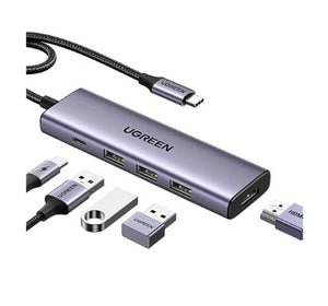 Ugreen 15597 interface hub USB Type-C 5000 Mbit/s Grey