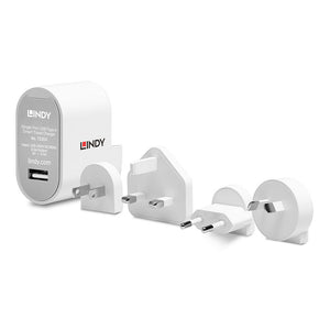 Lindy Single Port USB Type A Travel Charger, 12W
