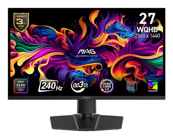 MSI MAG 273QP QD-OLED X24 computer monitor 67.3 cm (26.5") 2560 x 1440 pixels Wide Quad HD Black