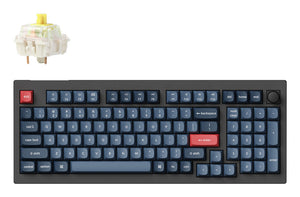 Keychron V5 Max keyboard Universal USB + RF Wireless + Bluetooth QWERTY UK English Black, Grey