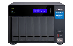 QNAP TVS-672XT NAS Tower Intel® Core™ i3 i3-8100T 8 GB DDR4 48 TB HDD QNAP Turbo System Black
