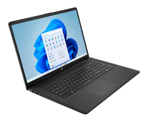 HP 17-cn3008na Intel® N N100 Laptop 43.9 cm (17.3") Full HD 4 GB DDR4-SDRAM 128 GB UFS Wi-Fi 6 (802.11ax) Windows 11 Home in S mode Black