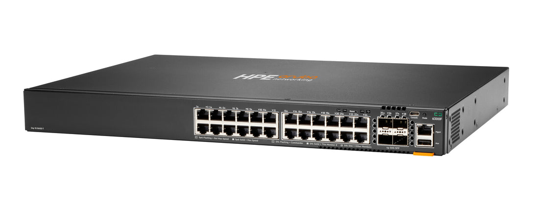 HPE Aruba Networking CX 6300F 24-port 1GbE and 4-port SFP56 Switch