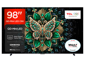 TCL C6K -UK 98 inch Premium QD-Mini LED 144Hz 4K HDR High Brightness Dolby Atmos Smart Google TV