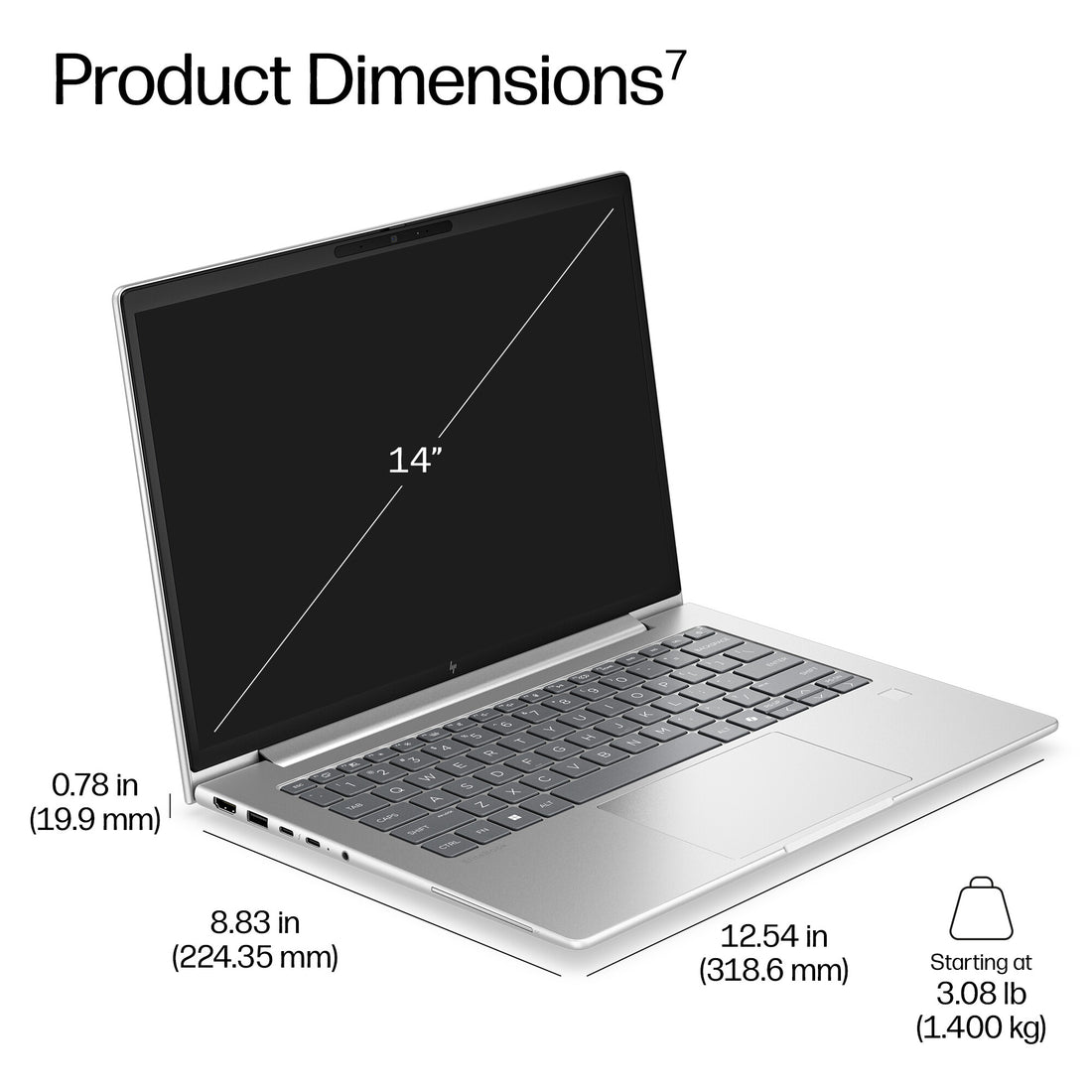 HP EliteBook 6 G2i 14 inch Notebook Next Gen AI PC Intel Core Ultra 5 Laptop 35.6 cm (14") WUXGA 16 GB DDR5-SDRAM 256 GB SSD Wi-Fi 7 (802.11be) Windows 11 Pro Silver