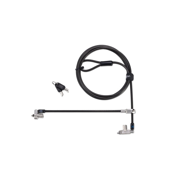 Kensington Slim N17 2.0 Keyed Dual Head Laptop Lock for Wedge-Shaped Slots - Like Keyed