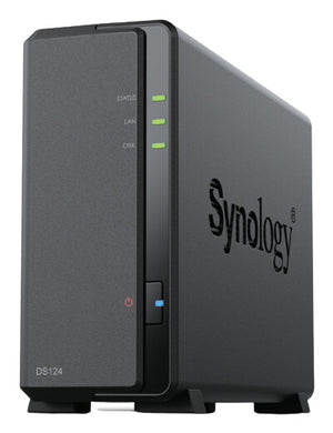 Synology DiskStation DS124 NAS Desktop Realtek RTD1619B 1 GB DDR4 6 TB HDD DiskStation Manager Black