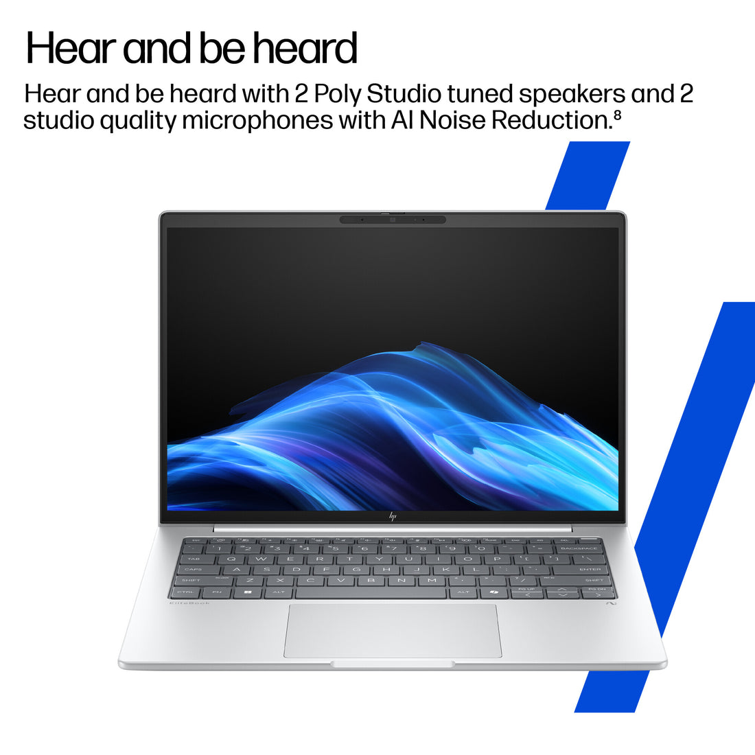 HP EliteBook 8 G1i Next Gen AI PC Copilot+ PC Intel Core Ultra 7 266V Laptop 35.6 cm (14") WUXGA 16 GB LPDDR5x-SDRAM 512 GB SSD Wi-Fi 7 (802.11be) Windows 11 Pro Silver
