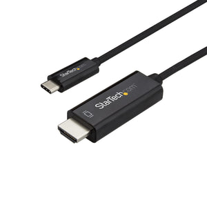 StarTech.com 3ft (1m) USB C to HDMI Cable - 4K 60Hz USB Type C to HDMI 2.0 Video Adapter Cable - Thunderbolt Compatible - Laptop to HDMI Monitor/Display - DP 1.2 Alt Mode HBR2 - Black
