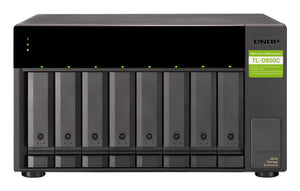 QNAP TL-D800C HDD/SSD enclosure Black 2.5/3.5"