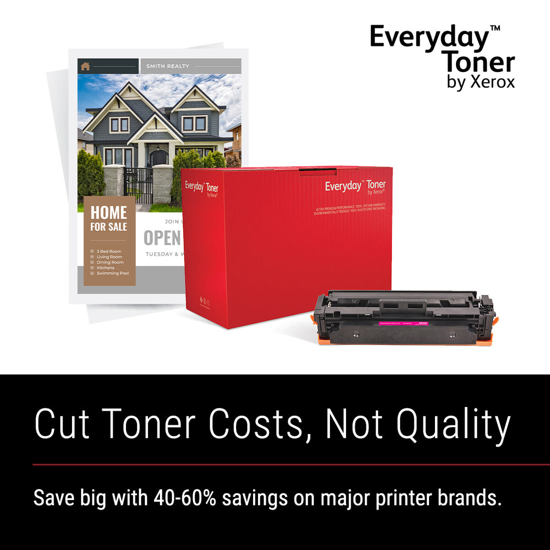 Everyday™ Yellow Toner by Xerox compatible with Brother TN-421Y, Standard capacity