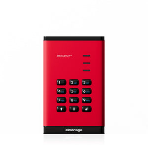 iStorage diskAshur³ SSD 2TB Red | Secure Portable Solid State Drive | FIPS 140-3 Level 3 Complaint |Common Criteria EAL 5+ | PIN protected | AES-XTS 256-bit hardware encryption | GDPR, TAA Compliant | Dust/Water Resistant |