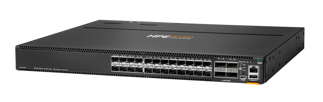 HPE Aruba Networking CX 8100 24p SFP+ 25G 4p QSFP28 100G Back-to-Front 3xFan 2xAC Bundle