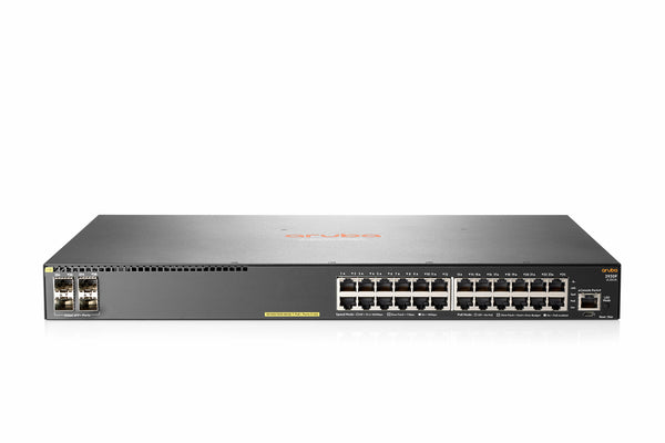 HPE Aruba Networking Aruba 2930F 24G PoE+ 4SFP+ TAA Managed L3 Gigabit Ethernet (10/100/1000) Power over Ethernet (PoE) 1U Grey