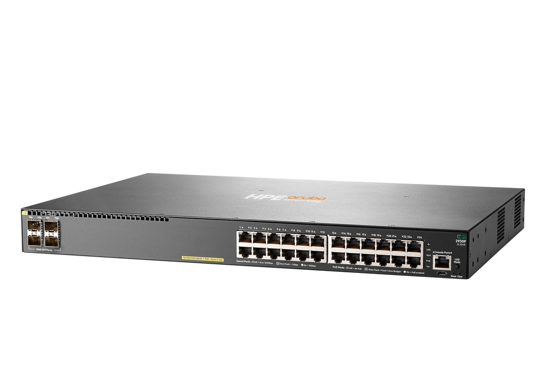 HPE Aruba Networking 2930F 24G PoE+ 4SFP Switch