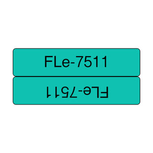 Brother FLE-7511 label-making tape Black on green