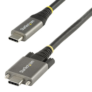 StarTech.com 3ft (1m) USB-C Cable, Side Screw Locking, USB 10Gbps, 100W (5A) Power Delivery, 8K 60Hz / 4K 144Hz DP Alt Mode, USB-IF Certified - Thunderbolt Compatible