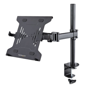 StarTech.com Laptop Desk Mount - Monitor and Laptop Mount - Displays up to 34" (17.6lb/8kg) & Laptops (4.5kg/9.9lb) - Articulating VESA Laptop Tray Arm - Clamp / Grommet Mount