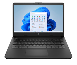 HP 14s-dq0034na Intel Celeron N4120 Laptop, 14" HD, 4 GB RAM, 128GB SSD - Black