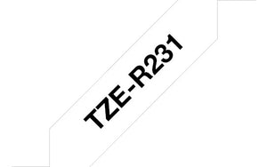 Brother TZE-R231 label-making tape Black on white