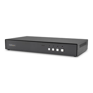 StarTech.com Secure 4-Port KVM Switch, DisplayPort, 4K 60Hz, NIAP 4.0 Desktop KVM, Metal Housing, Made in the USA
