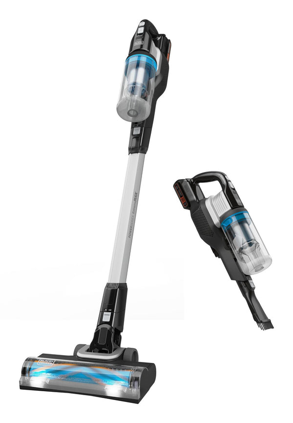 Black & Decker BHFEB520D1-GB stick vacuum/electric broom 2-in-1 stick vacuum Battery Dry Bagless Black, Silver, Transparent, White 2 Ah