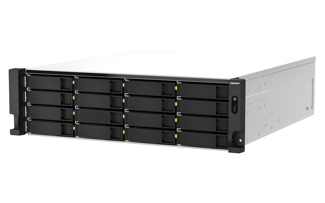 QNAP TS-h2287XU-RP NAS Rack (3U) Intel Xeon E E-2378 64 GB DDR4 288 TB QuTS hero Aluminium, Black