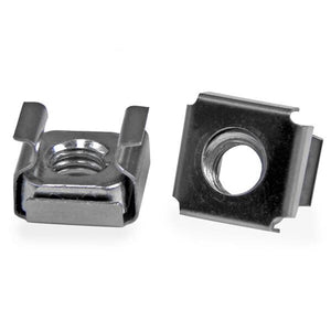 StarTech.com 100-Pack M6 Cage Nuts and Installation Tool for 19" or 10" Server Racks, Cabinets and Enclosures, Silver - TAA
